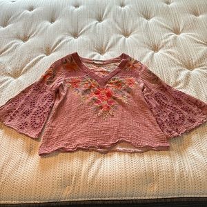 Johnny Was Embroidered Tunic Size Small